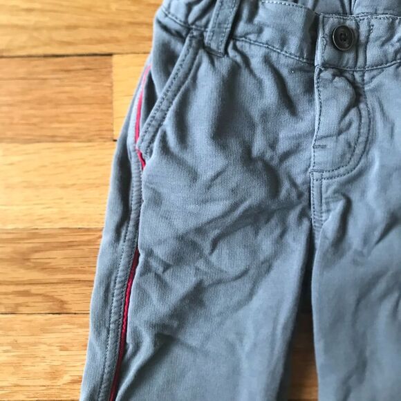 Tea Collection Grey Knit Jersey Stretch Pocket Elastic Waist Comfy Pants 18-24 - Picture 4 of 6